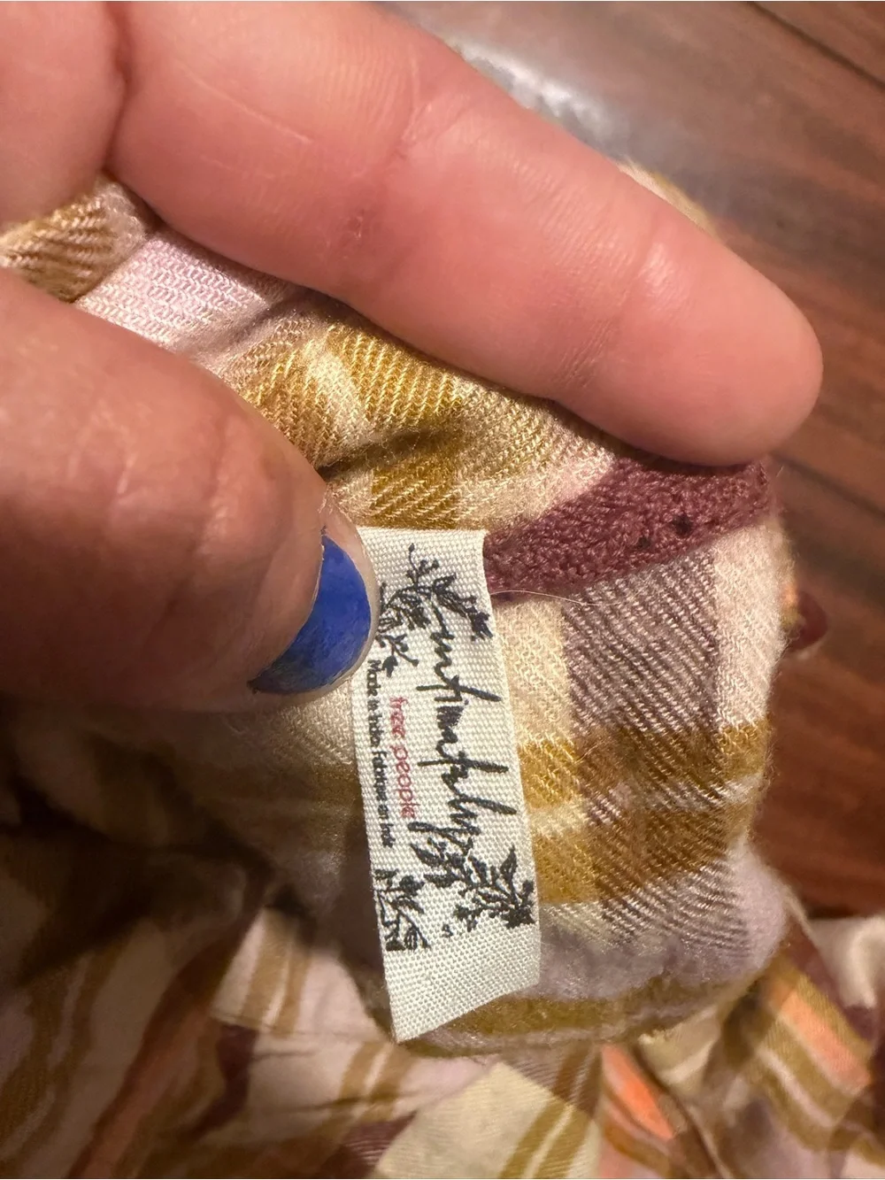 Free People Plaid Sleeveless oversized Jumpsuit in Cream, Pink & Tan - Picture 11 of 13